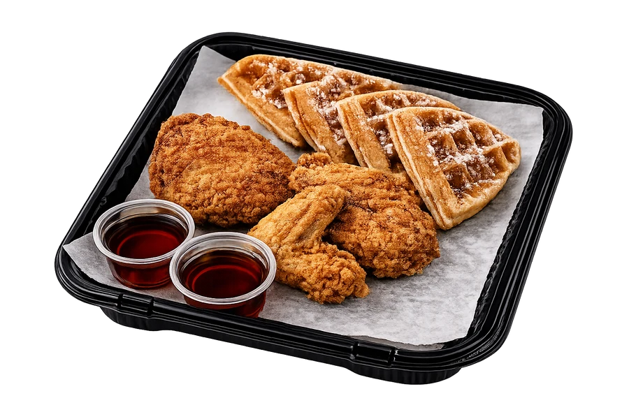 Waffle with 3 PCS Chicken at Cravin Crispy